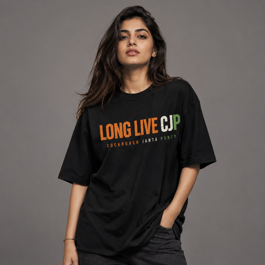 Long Live CJP Oversized Black T-Shirt