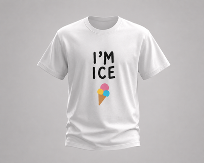 Couple Ice Cream Printed White T-Shirt Combo
