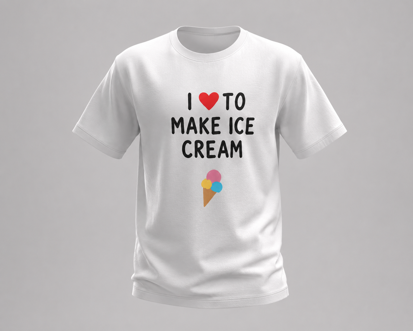 Couple Ice Cream Printed White T-Shirt Combo