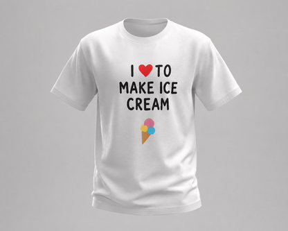 Couple Ice Cream Printed White T-Shirt Combo
